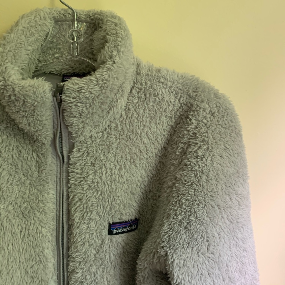 Patagonia Gray Fuzzy Zip Up Sweatshirt